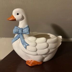 Goose with Blue Bow